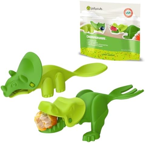 Jollycub Interactive Dino Utensils Set BPA Free USA Made