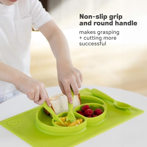 ezpz Happy Utensils for Toddlers - 24 Months Coral