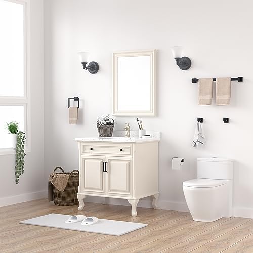 10-Piece Stainless Steel Bathroom Accessories Set Black Towel Bars More