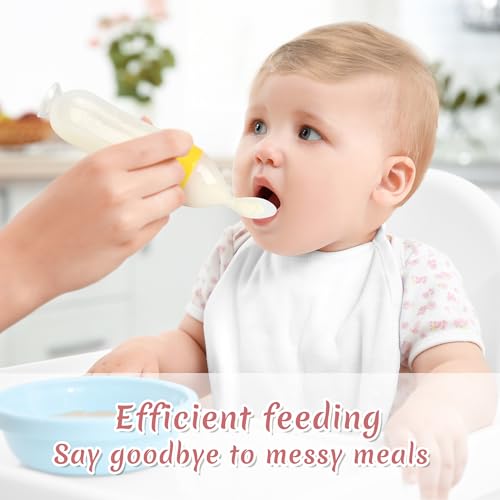 WAJIAYON Baby Food Feeder 4 Pack Silicone Spoon Set