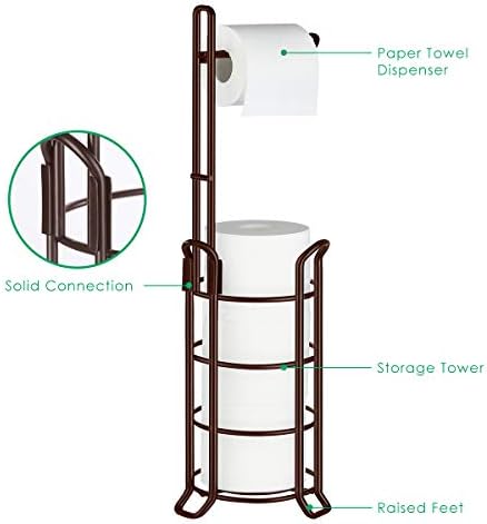 TomCare Large Capacity Space-Saving Toilet Paper Holder