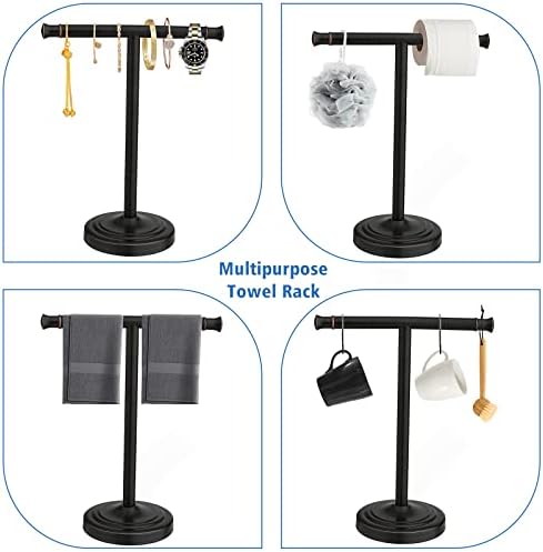 Space-Saving Oil-Rubbed Bronze Towel Holder Perfect for Home Use