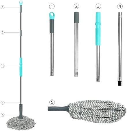 Kickleen Self-Wringing Mop with 525-Inch Handle