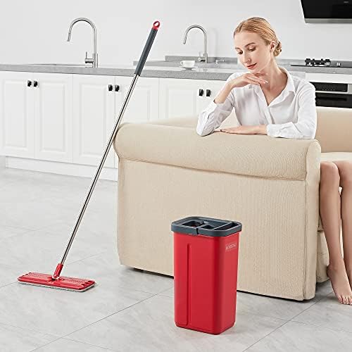 Bosheng Flat Mop and Bucket with Wringer Set