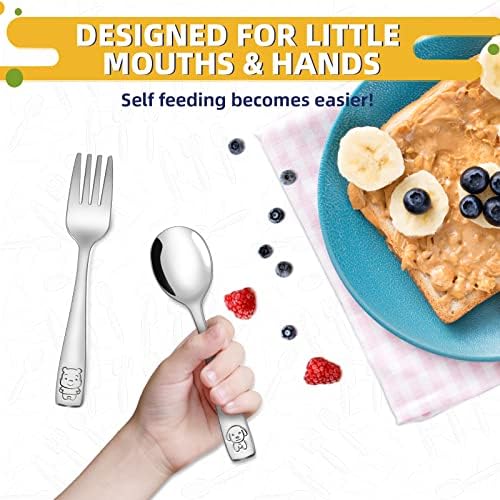 10-Piece Toddler Utensils Set Stainless Steel for Kids