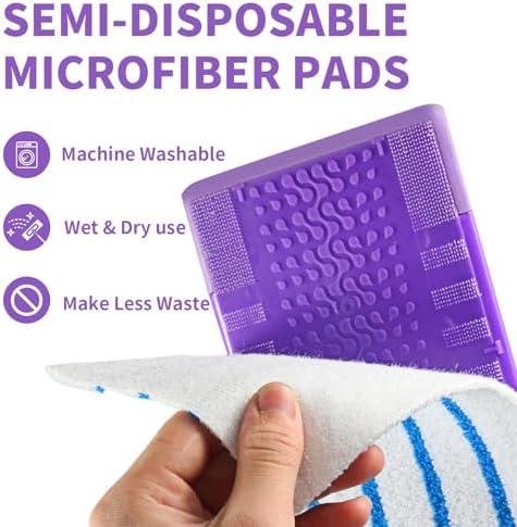 Frescares 50 Microfiber Mop Pads for Swiffer WetJet 10-11 Mops