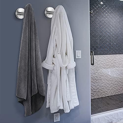 NearMoon Bath Towel Hooks - 4 Pack Brushed Nickel