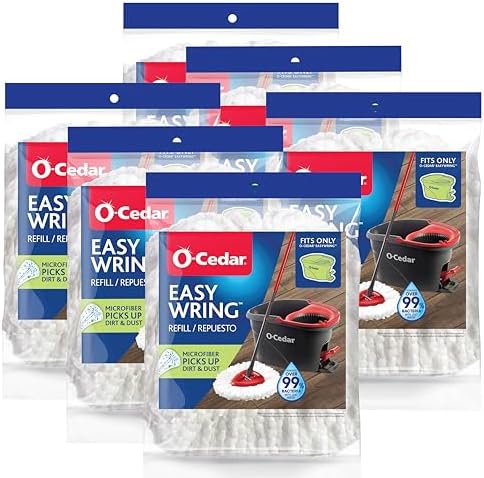 O-Cedar EasyWring Spin Mop Head - 6-Pack
