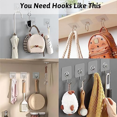16-Piece Heavy Duty Adhesive Hooks for Home Holiday