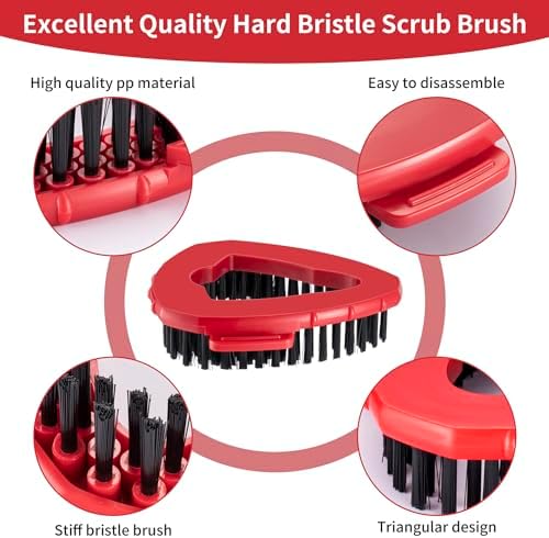 Durable scrub brush head for O Cedar spin mop