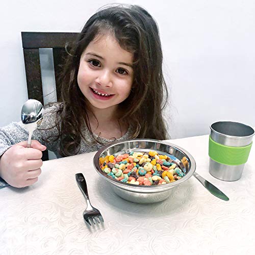 15 Piece Stainless Steel Kids Silverware Set - Safe for Toddlers