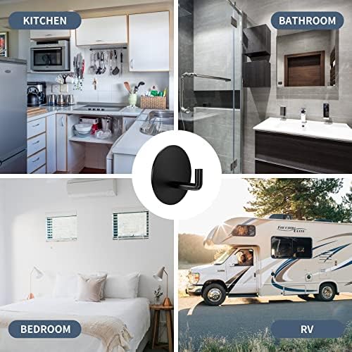 Arcesatisfied Heavy-Duty Adhesive Stick-On Wall Bathroom Hooks