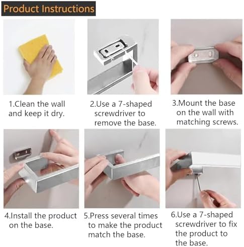 Stainless Steel Towel Holder for Bathroom Rustproof 8