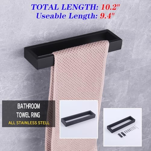 GERZWY Modern Black Towel Holder