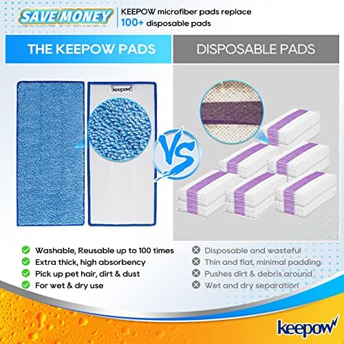 Reusable Mop Pads 5-Pack for Swiffer Wet Jet