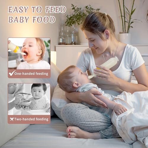 WAJIAYON Baby Food Feeder 4 Pack Silicone Spoon Set