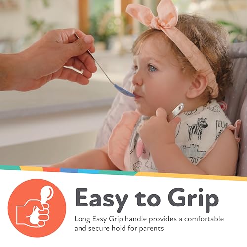 Nuby 2-in-1 Hot Safe Feeding Spoons - 4-Pack for Babies
