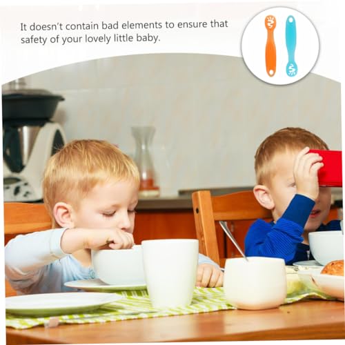 2PCS Safe Utensils Trainer Spoons for 1-Year-Olds