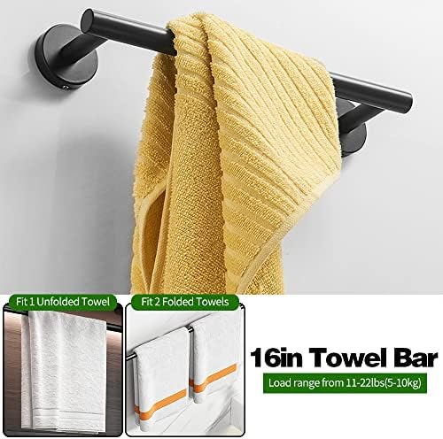 10-Piece 16 Black Towel Bathroom Hardware Set