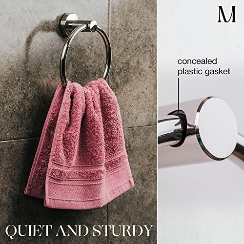Marmolux ACC Chrome Towel Ring Heavy Duty Hand Towel Holder