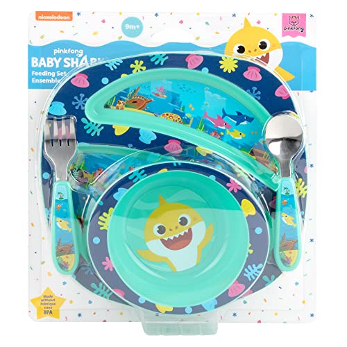 The First Years Baby Shark Dinnerware Set 4 Count