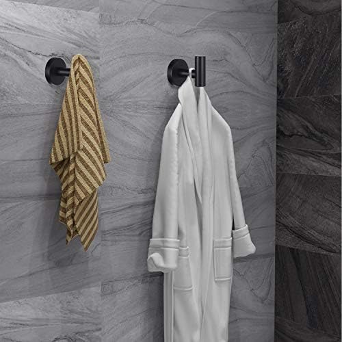 Sturdy 4-Piece Stainless Steel Robe Towel Hooks
