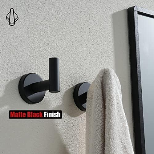 Durable Black Towel Hook for Bath Kitchen