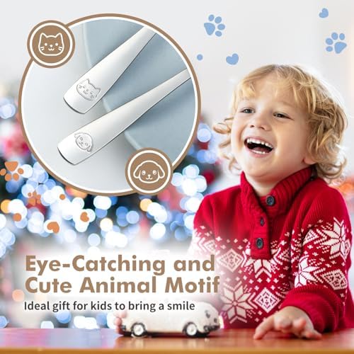 DRKIO Safe Stainless Steel Flatware for Kids