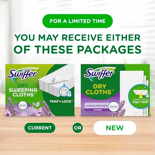 Swiffer Sweep Mop 52ct 1-Hour Freshness Durable Cloth Set