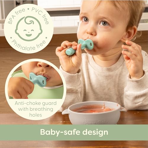 Ergonomic Silicone Spoons with Anti-ChokeBarrier for 6 Months 3-Piece Set