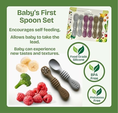 OMOBABY 6-Pack Baby Spoons