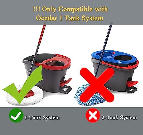 Bulex 2 Pack Spin Mop Refill Replacement Heads