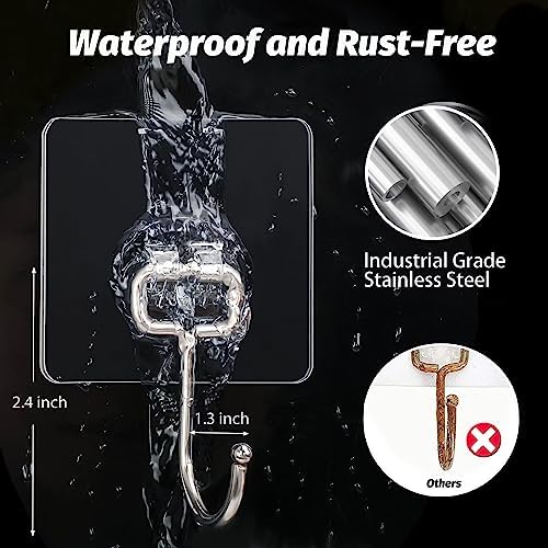 16-Piece Heavy Duty Adhesive Hooks for Home Holiday