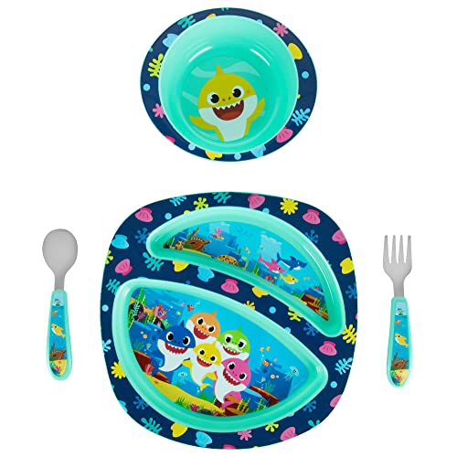 The First Years Baby Shark Dinnerware Set 4 Count