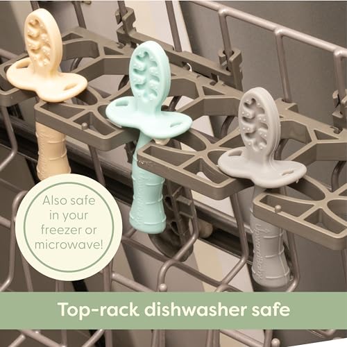 Ergonomic Silicone Spoons with Anti-ChokeBarrier for 6 Months 3-Piece Set