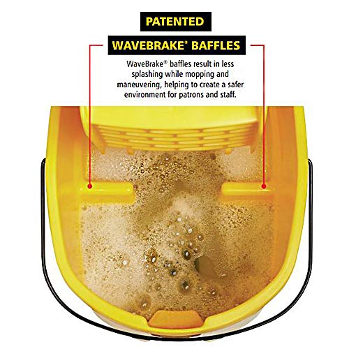 rubbermaid wavebrake mop bucket combo on wheels for heavy-duty cleaning