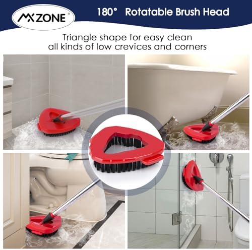 MXZONE scrubber mop head replacement for bathroom and kitchen tiles