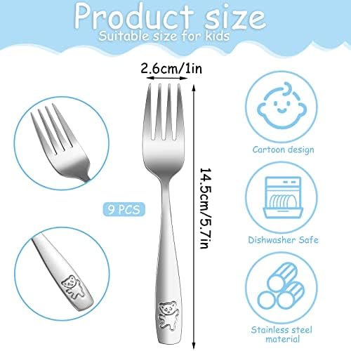 Pimoys 9-Piece Toddler Forks Set