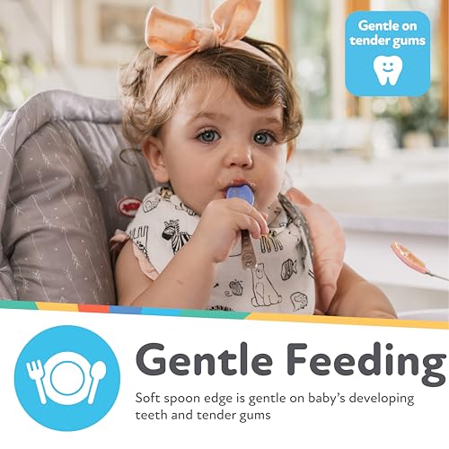 Nuby 2-in-1 Hot Safe Feeding Spoons - 4-Pack for Babies