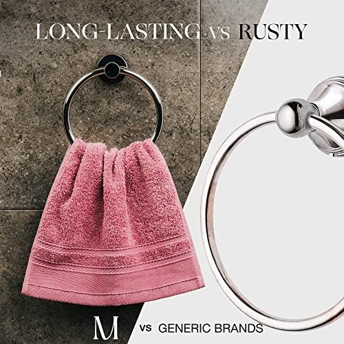 Marmolux ACC Chrome Towel Ring Heavy Duty Hand Towel Holder