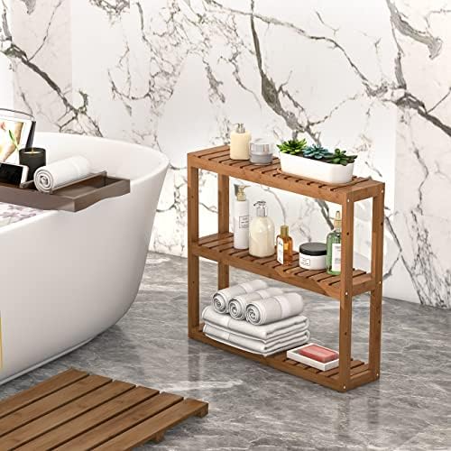 Domax Bamboo 3-Tier Wall Mount Storage Rack