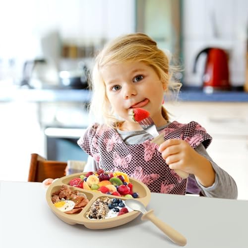 6 Pack Toddler Utensils with Silicone Handles