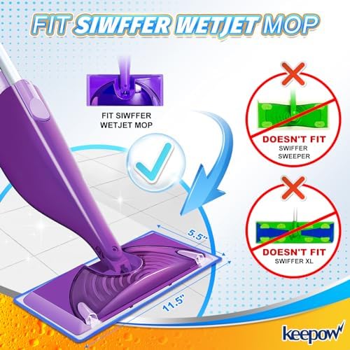 Reusable Mop Pads 5-Pack for Swiffer Wet Jet