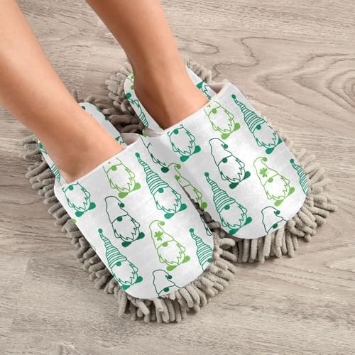 Burbuja St Patrick Gnome Mop Slippers - absorbent washable noise-free