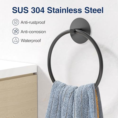 Matte Black Bathroom Towel Holder