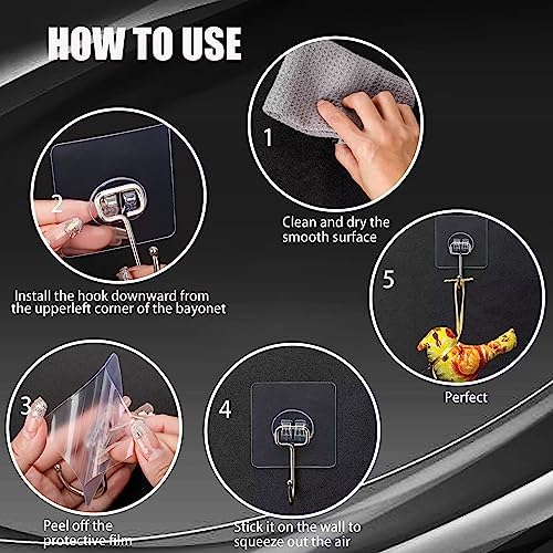 16-Piece Heavy Duty Adhesive Hooks for Home Holiday