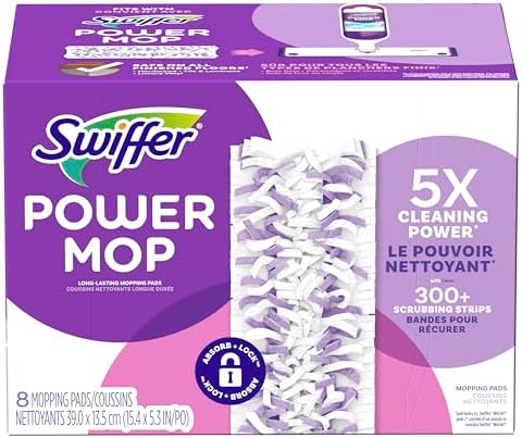 Swiffer PowerMop Multi-Surface Mopping Pad Refill 8 Ct Pack of 2