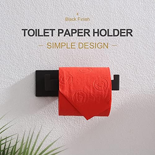 Sturdy Black Toilet Paper Holder Stainless Steel