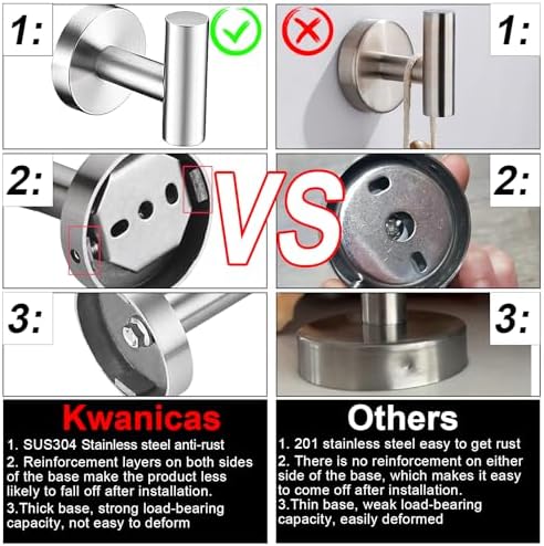 Kwanicas 6 Piece Brushed Nickel Bathroom Hardware Set 1