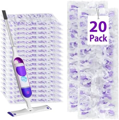 SAUAUSUN 20 Count Disposable Pads for Swiffer Multi-Surface Mops